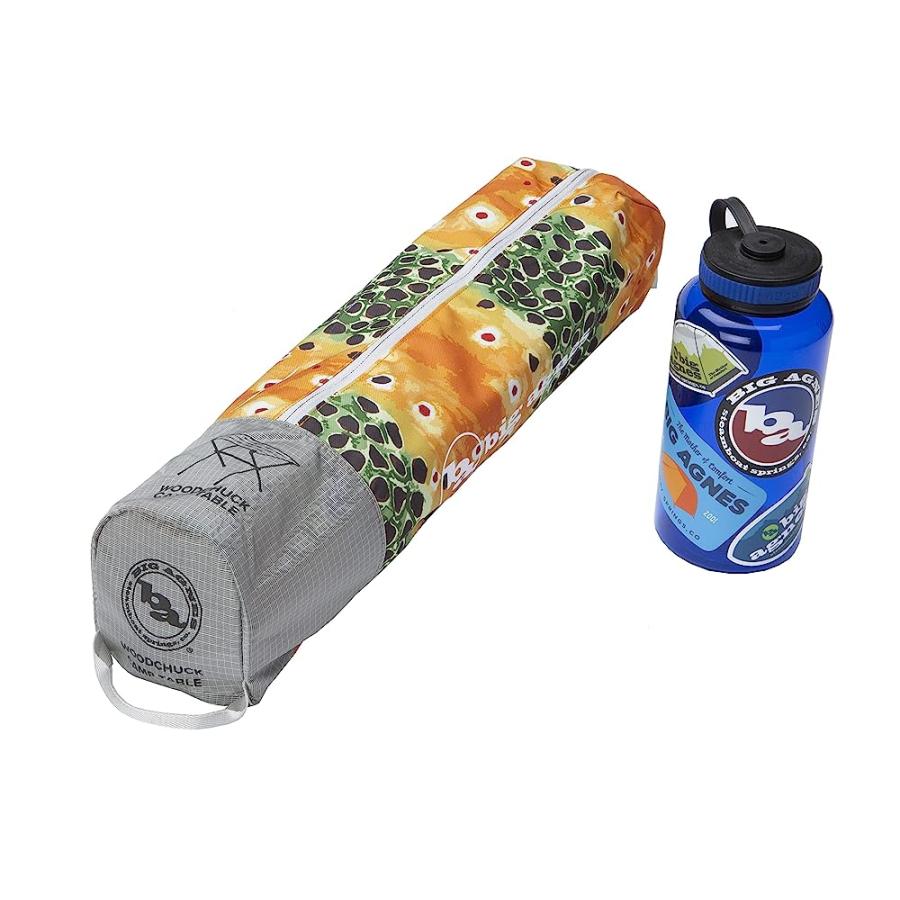 BIG AGNES WOODCHUCK & SOUL KITCHEN TABLES - ULTRALIGHT, HARD-TOP TABLES FOR CAMPING AND BACKPACKING, WOODCHUCK CAMP TABLE (BROWN TROUT) | BIG AGNES | 01