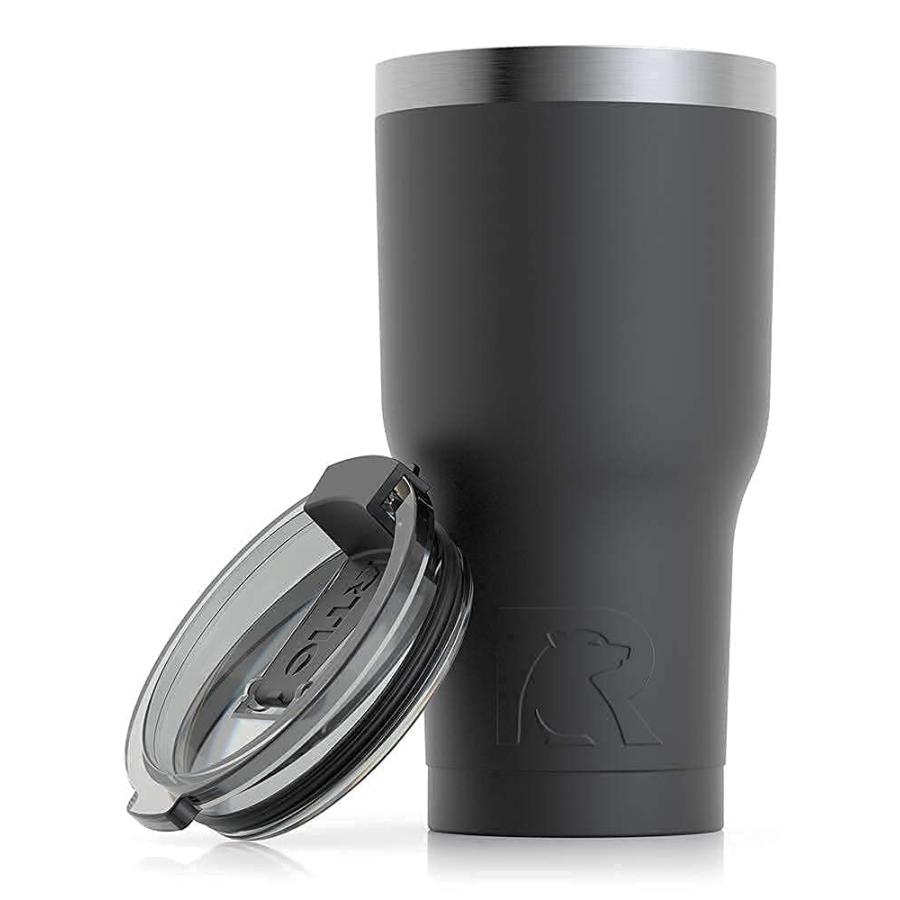 RTIC DOUBLE WALL VACUUM INSULATED TUMBLER, 20 OZ, BLACK |  | 02