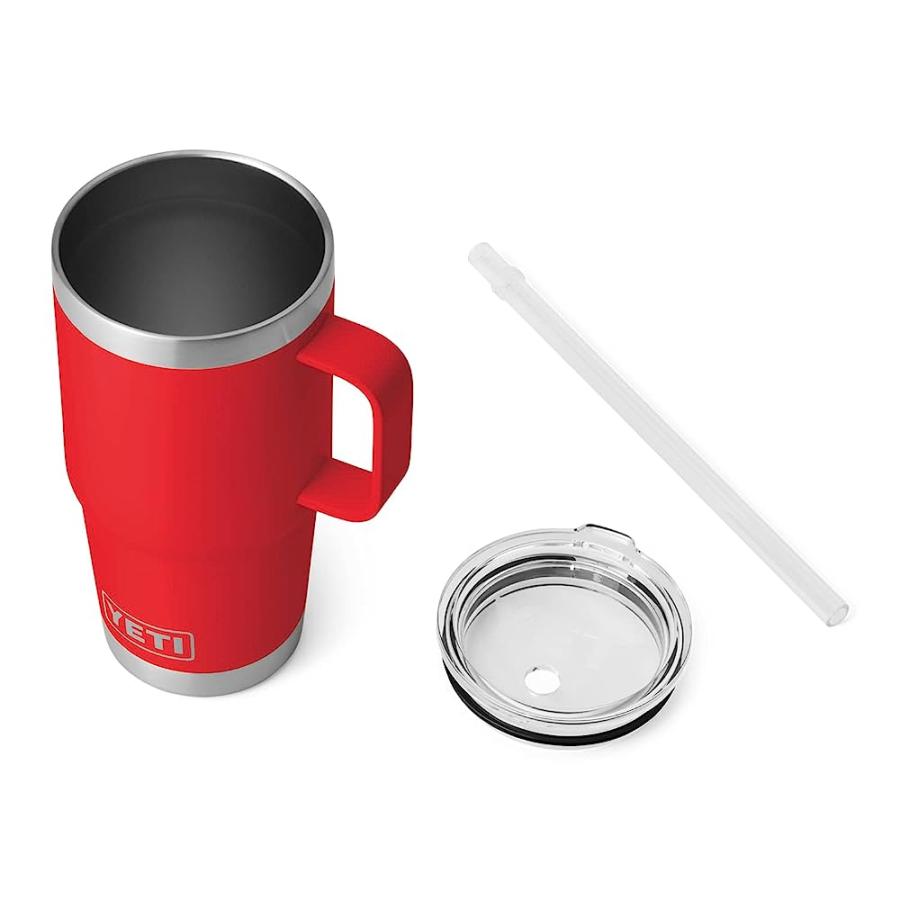 YETI RAMBLER 25 OZ STRAW MUG, VACUUM INSULATED, STAINLESS STEEL, RESCUE RED | YETI | 02