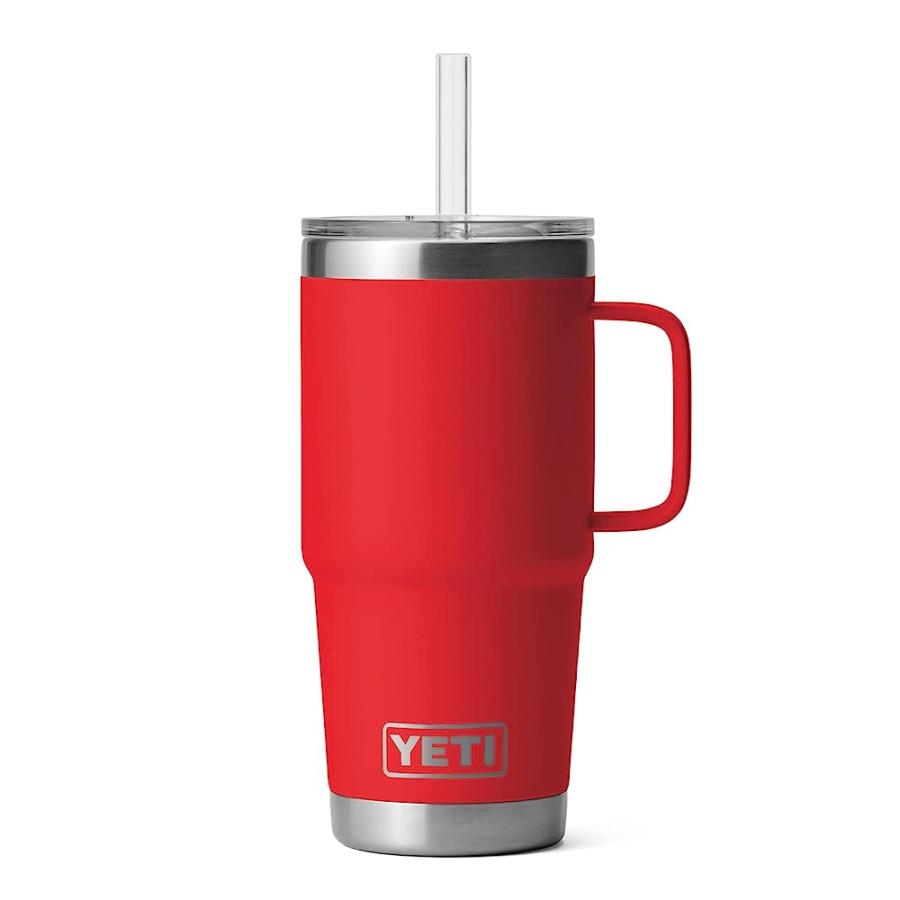 YETI RAMBLER 25 OZ STRAW MUG, VACUUM INSULATED, STAINLESS STEEL, RESCUE RED | YETI | 04