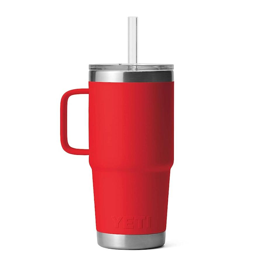YETI RAMBLER 25 OZ STRAW MUG, VACUUM INSULATED, STAINLESS STEEL, RESCUE RED | YETI | 06