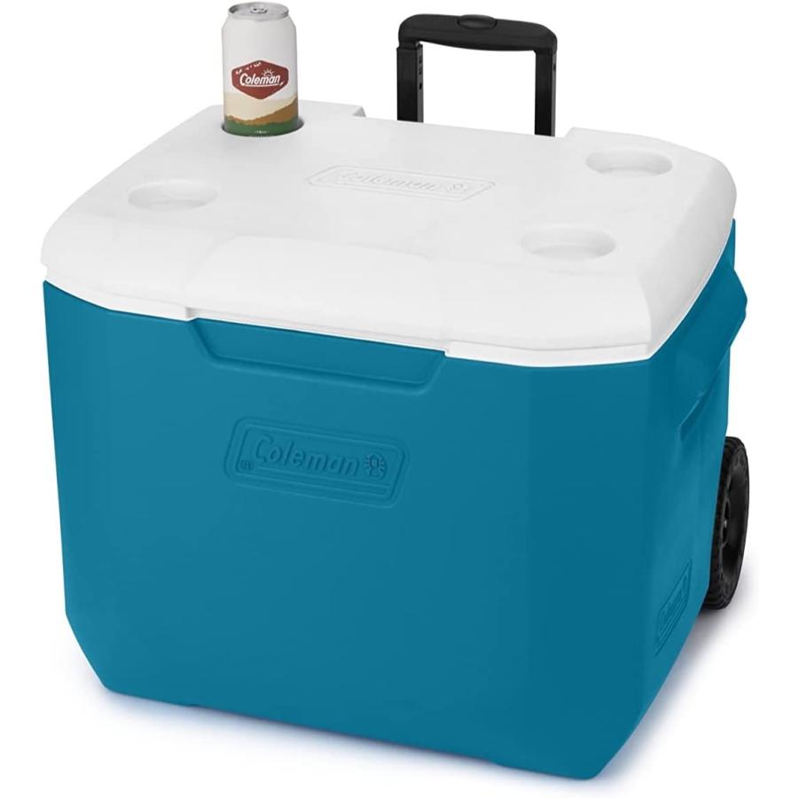 Coleman Chiller Series 60qt Wheeled Insulated Portable Cooler, Ice Retention Hard Cooler with Heavy Duty Wheels and Handle | Coleman | 03