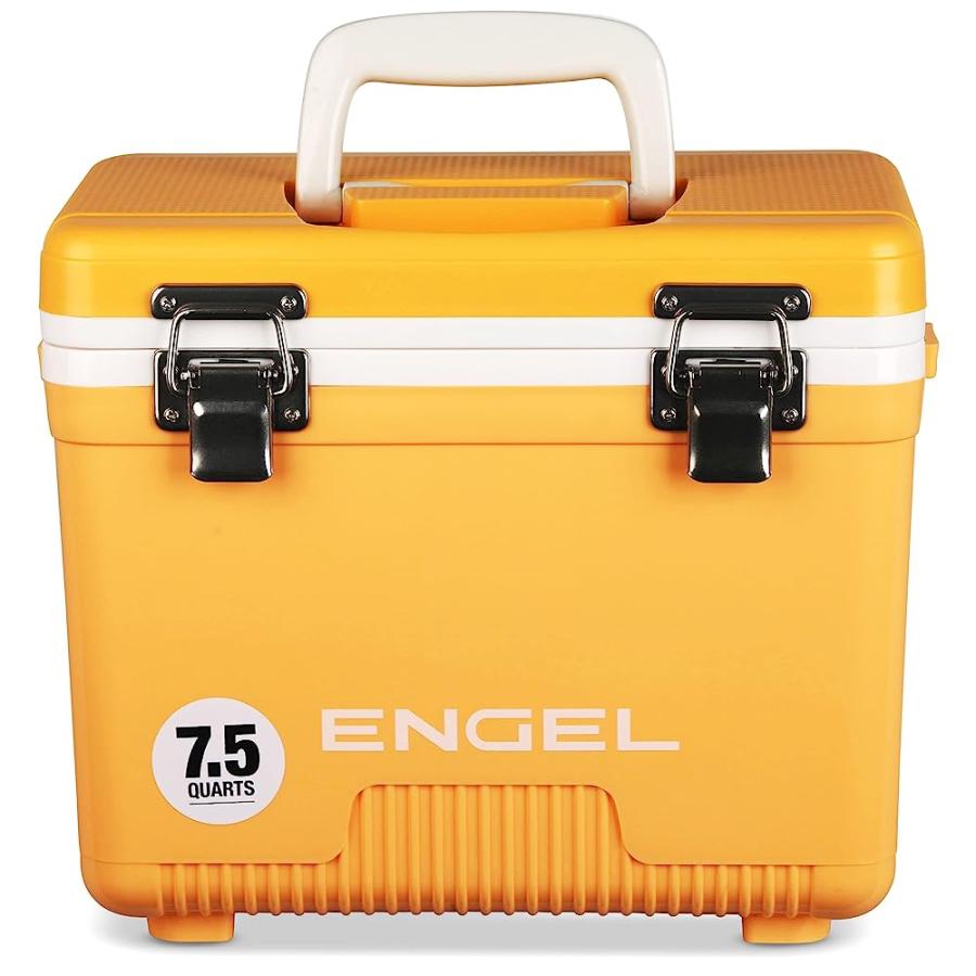ENGEL UC7 7.5QT LEAK-PROOF, AIR TIGHT, DRYBOX COOLER AND SMALL HARD SHELL LUNCHBOX FOR MEN AND WOMEN IN ICED MANGO | 