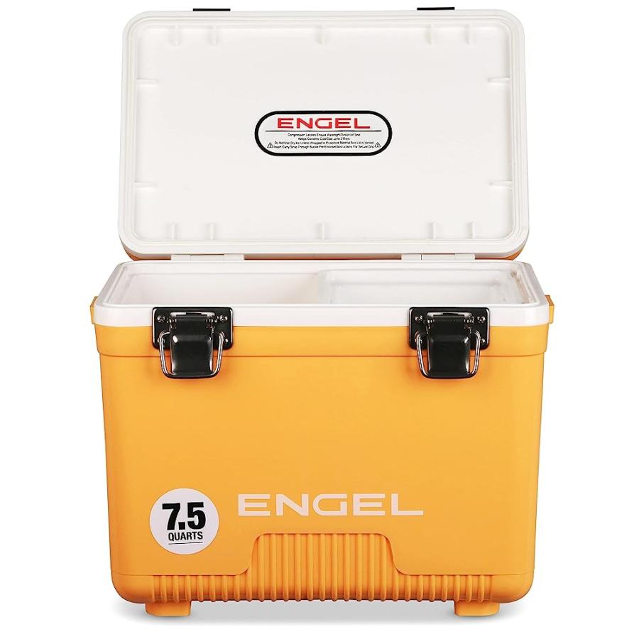 ENGEL UC7 7.5QT LEAK-PROOF, AIR TIGHT, DRYBOX COOLER AND SMALL HARD SHELL LUNCHBOX FOR MEN AND WOMEN IN ICED MANGO |  | 01