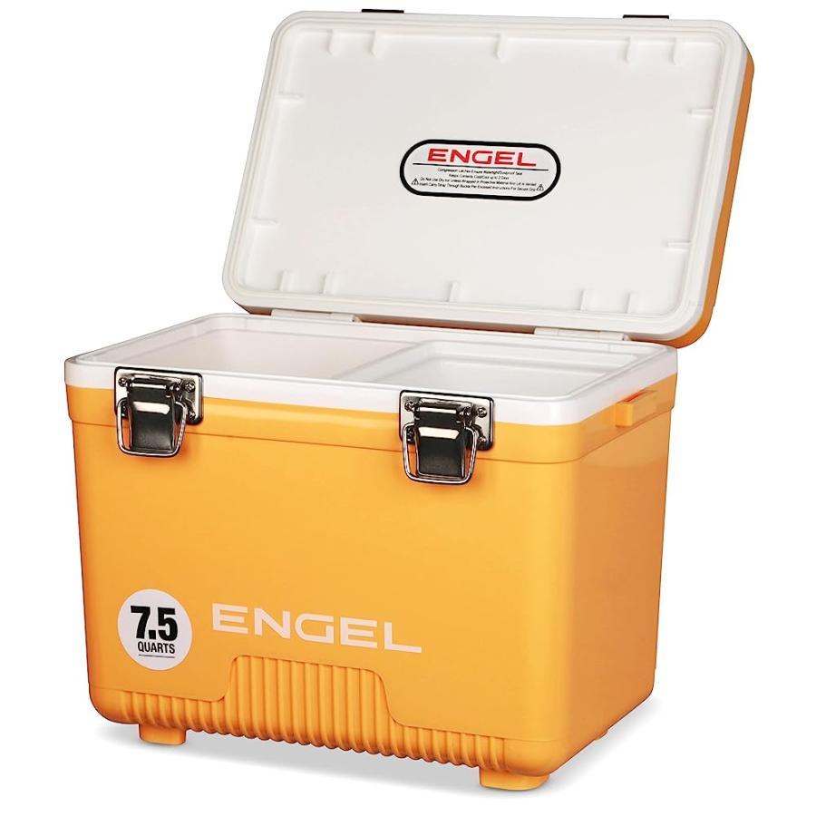 ENGEL UC7 7.5QT LEAK-PROOF, AIR TIGHT, DRYBOX COOLER AND SMALL HARD SHELL LUNCHBOX FOR MEN AND WOMEN IN ICED MANGO |  | 03