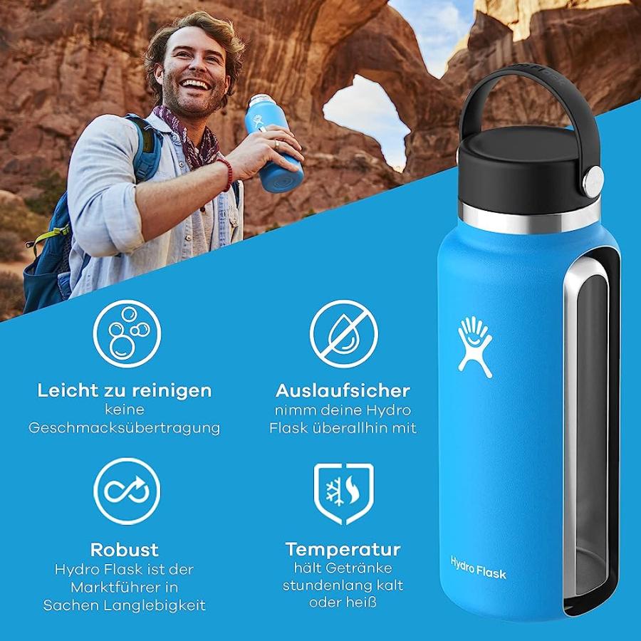 HYDRO FLASK WIDE MOUTH BOTTLE WITH FLEX CAP | HYDRO FLASK | 01