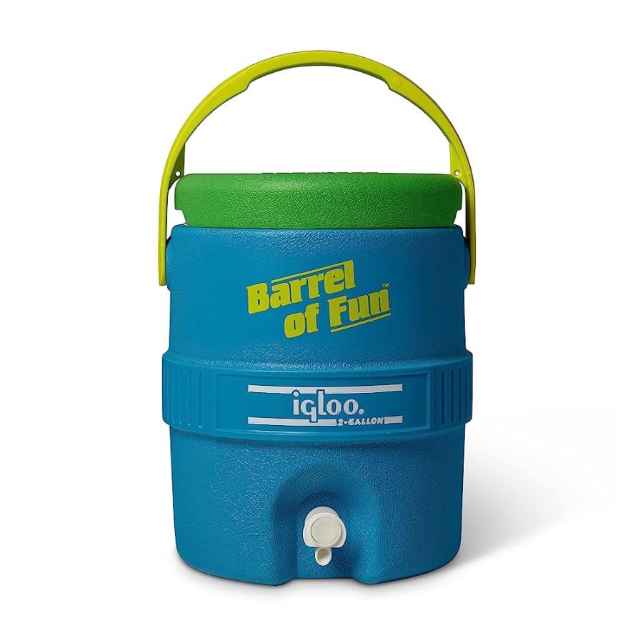 IGLOO 2-GALLON RETRO PARTY WATER JUG COOLER, LIGHT BLUE | igloo