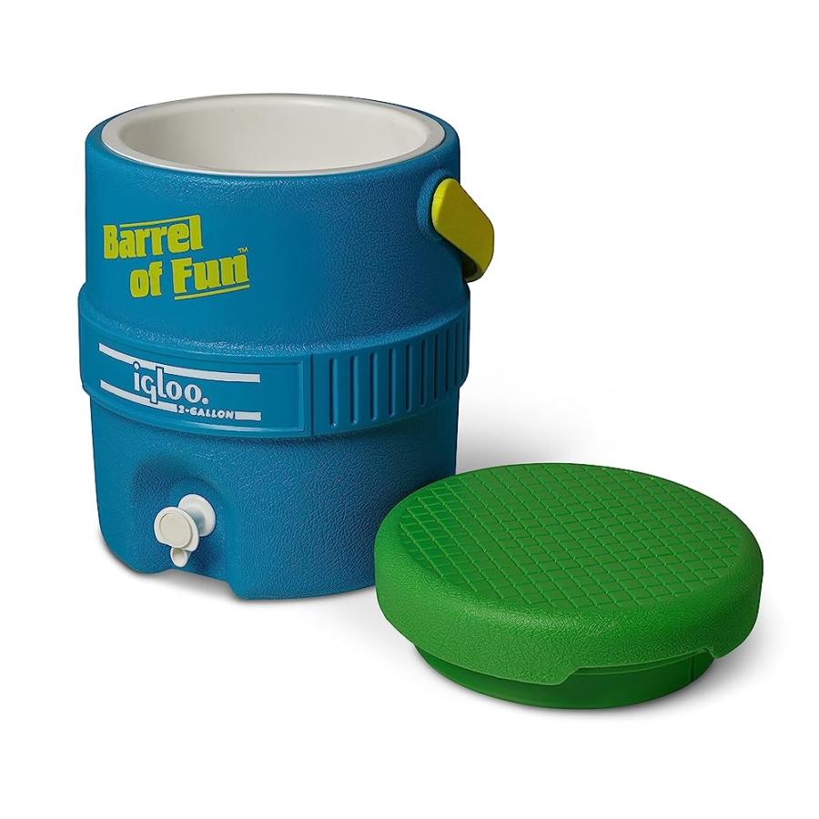 IGLOO 2-GALLON RETRO PARTY WATER JUG COOLER, LIGHT BLUE | igloo | 01