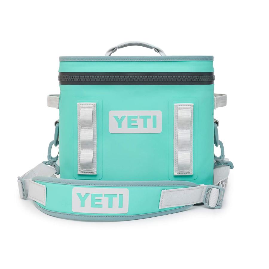 YETI Hopper Flip 12 ポータブルソフトクーラー:YETI、アクアファーブルー | YETI