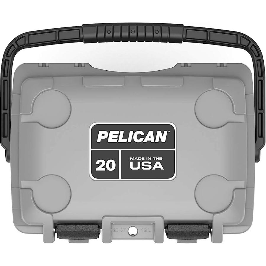 PELICAN 20QT ELITE COOLER (DARK GREY/GREEN) | 15 CAN OR 4 WINE BOTTLE CAPACITY WITH ICE | 2 DAY ICE RETENTION | GUARANTEED FOR LIFE | PELICAN PRODUCTS | 03