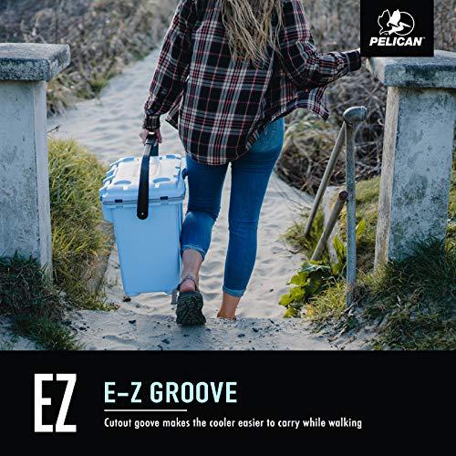 PELICAN 20QT ELITE COOLER (DARK GREY/GREEN) | 15 CAN OR 4 WINE BOTTLE CAPACITY WITH ICE | 2 DAY ICE RETENTION | GUARANTEED FOR LIFE | PELICAN PRODUCTS | 06