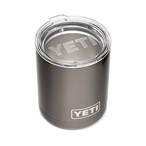 YETI Rambler 10オンス ローボール 蓋付き 真空断熱 ステンレス製、グラファイト | YETI