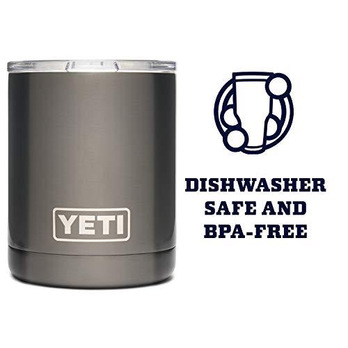 YETI Rambler 10オンス ローボール 蓋付き 真空断熱 ステンレス製、グラファイト | YETI | 04