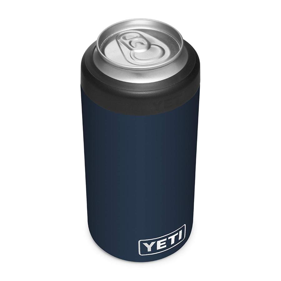 YETI Rambler 16オンス コルスター トール缶クーラー:YETI 真空断熱 ステンレス製、ネイビー | YETI