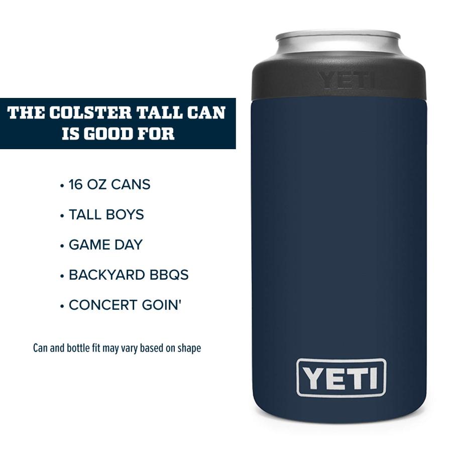 YETI Rambler 16オンス コルスター トール缶クーラー:YETI 真空断熱 ステンレス製、ネイビー | YETI | 03