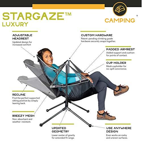 NEMO EQUIPMENT STARGAZE RECLINING LUXURY CAMPING CHAIR, GRAPHITE/SMOKE | NEMO | 01