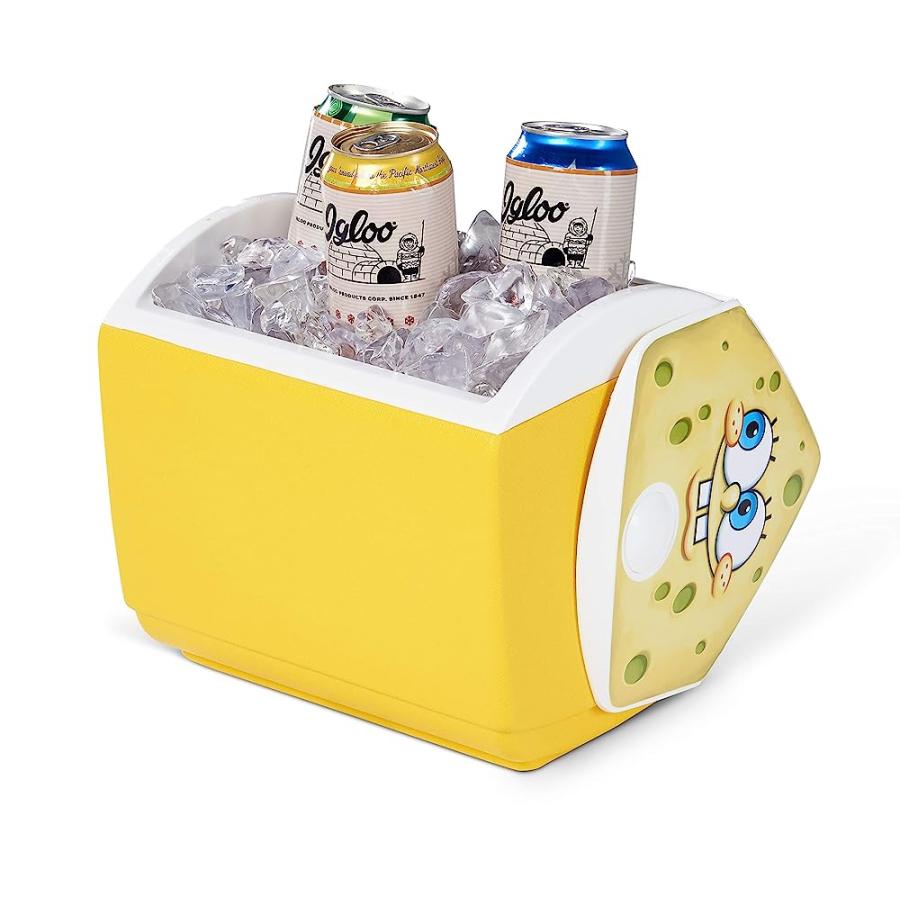 IGLOO 7 QUART LIMITED EDITION SPONGEBOB SQUAREPANTS LUNCHBOX PLAYMATE PAL COOLER ICE BOX, YELLOW SPONGEBOB 4P, MEDIUM (48871) | igloo | 02