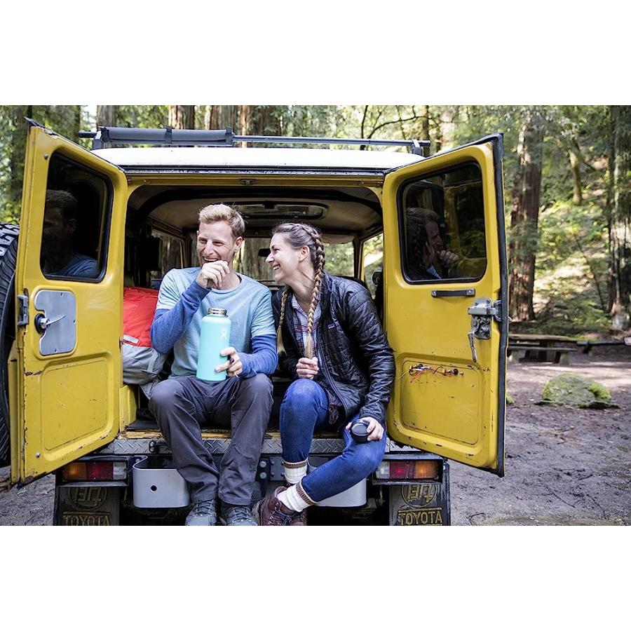 HYDRO FLASK WIDE MOUTH BPA FREE HONEYCOMB INSULATED SPORTS WATER BOTTLE FLEX CAP, BLACK | HYDRO FLASK | 06