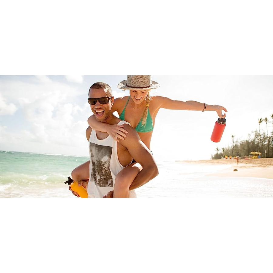 HYDRO FLASK WIDE MOUTH BPA FREE HONEYCOMB INSULATED SPORTS WATER BOTTLE FLEX CAP, BLACK | HYDRO FLASK | 07