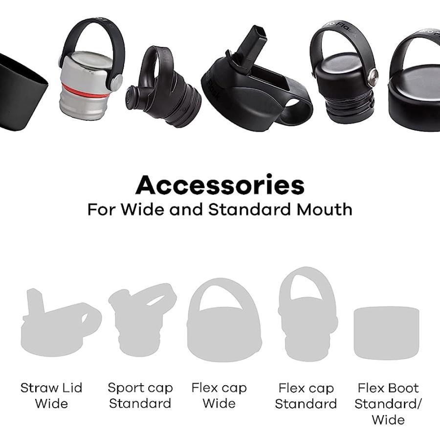 HYDRO FLASK WIDE MOUTH FLEX CAP BLACK | HYDRO FLASK | 02