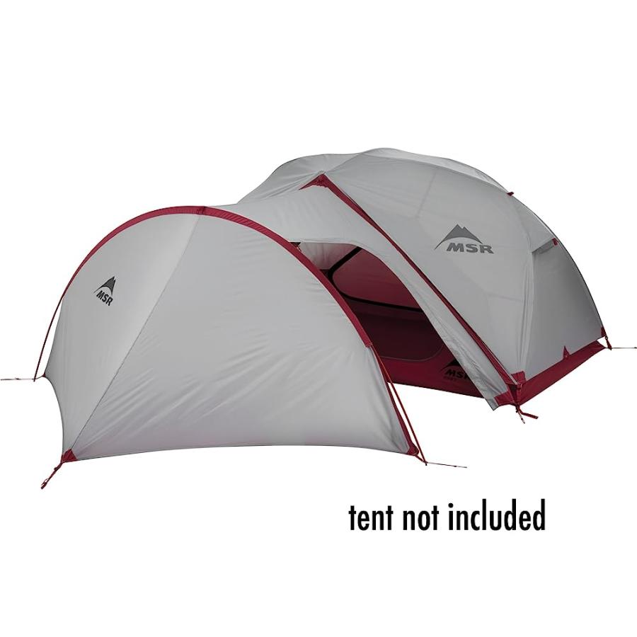 MSR GEAR SHED TENT ATTACHABLE SHELTER FOR ELIXIR & HUBBA TENTS,WHITE/RED, COUNT OF 2, WHITE/RED | MSR | 01