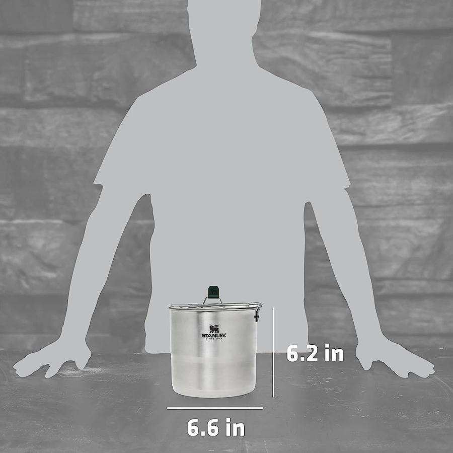 STANLEY ADVENTURE 4-PERSON COOKSET, 11-PIECE CAMPING COOKING KIT WITH 2.6 QUART STAINLESS STEEL POT AND UTENSILS | STANLEY | 05