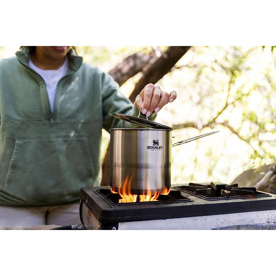 STANLEY ADVENTURE 4-PERSON COOKSET, 11-PIECE CAMPING COOKING KIT WITH 2.6 QUART STAINLESS STEEL POT AND UTENSILS | STANLEY | 07