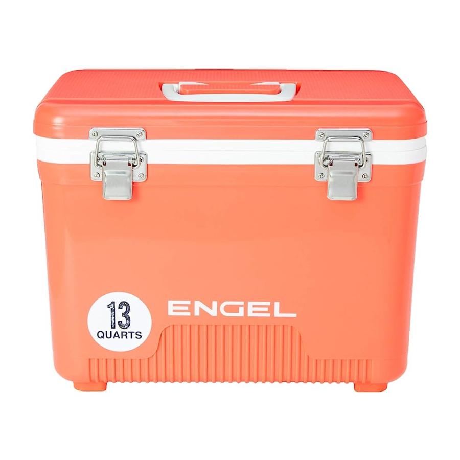 ENGEL UC13 13 QUART LEAK-PROOF, AIR TIGHT, DRYBOX COOLER AND SMALL HARD SHELL LUNCHBOX FOR MEN AND WOMEN IN CORAL |  | 01
