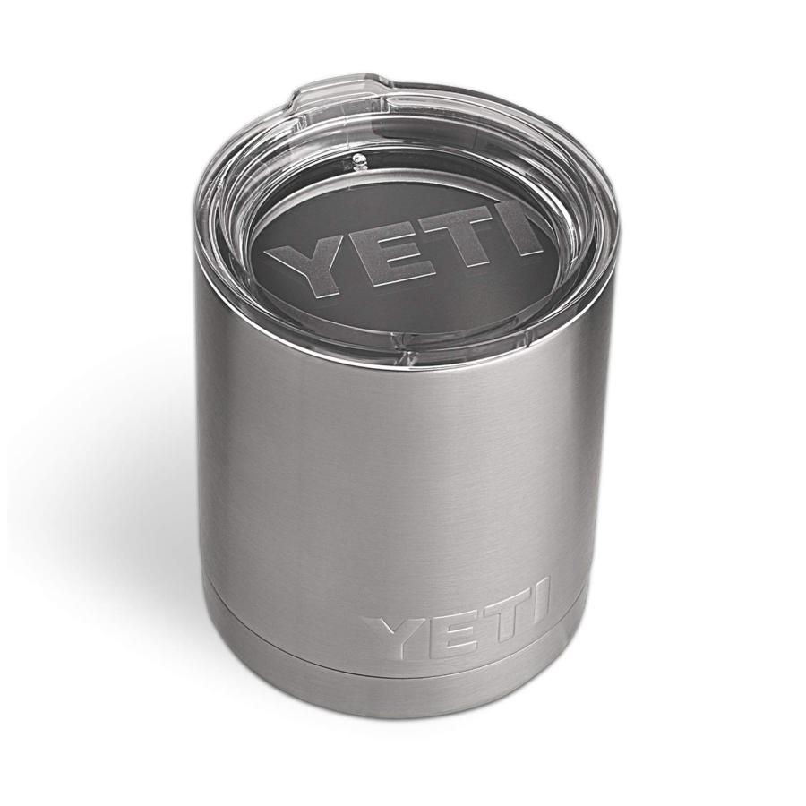 YETI Rambler 10オンス ローボール 蓋付き 真空断熱 ステンレス製、ステンレス | YETI