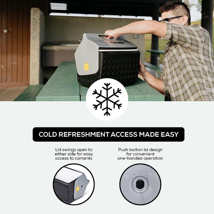 IGLOO THE BOSS PLAYMATE COOLER, BLACK/GREY, 14 QT | igloo | 02