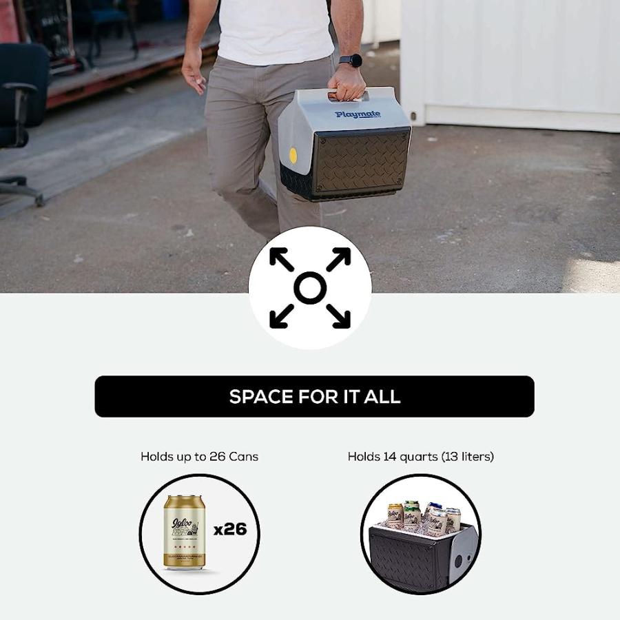 IGLOO THE BOSS PLAYMATE COOLER, BLACK/GREY, 14 QT | igloo | 03