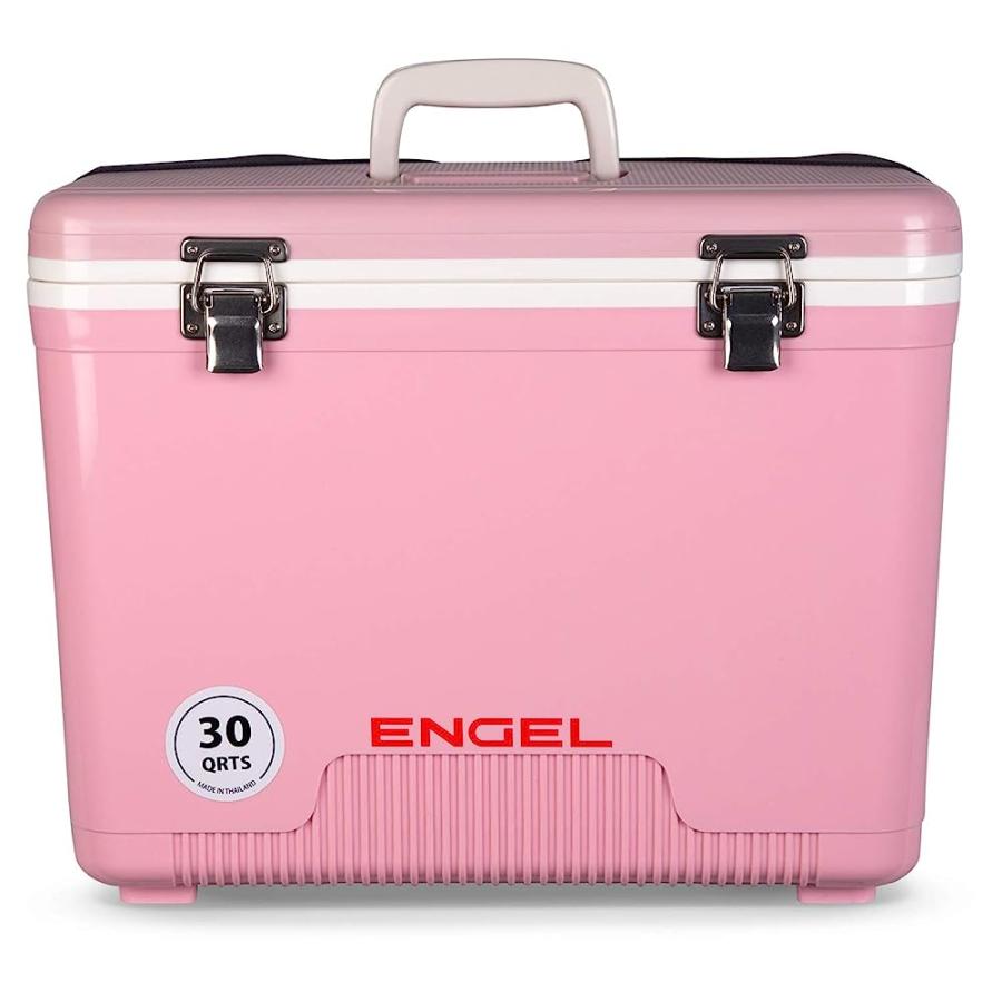 ENGEL UC30 30QT LEAK-PROOF, AIR TIGHT, DRYBOX COOLER AND HARD SHELL LUNCHBOX FOR MEN AND WOMEN IN PINK | 