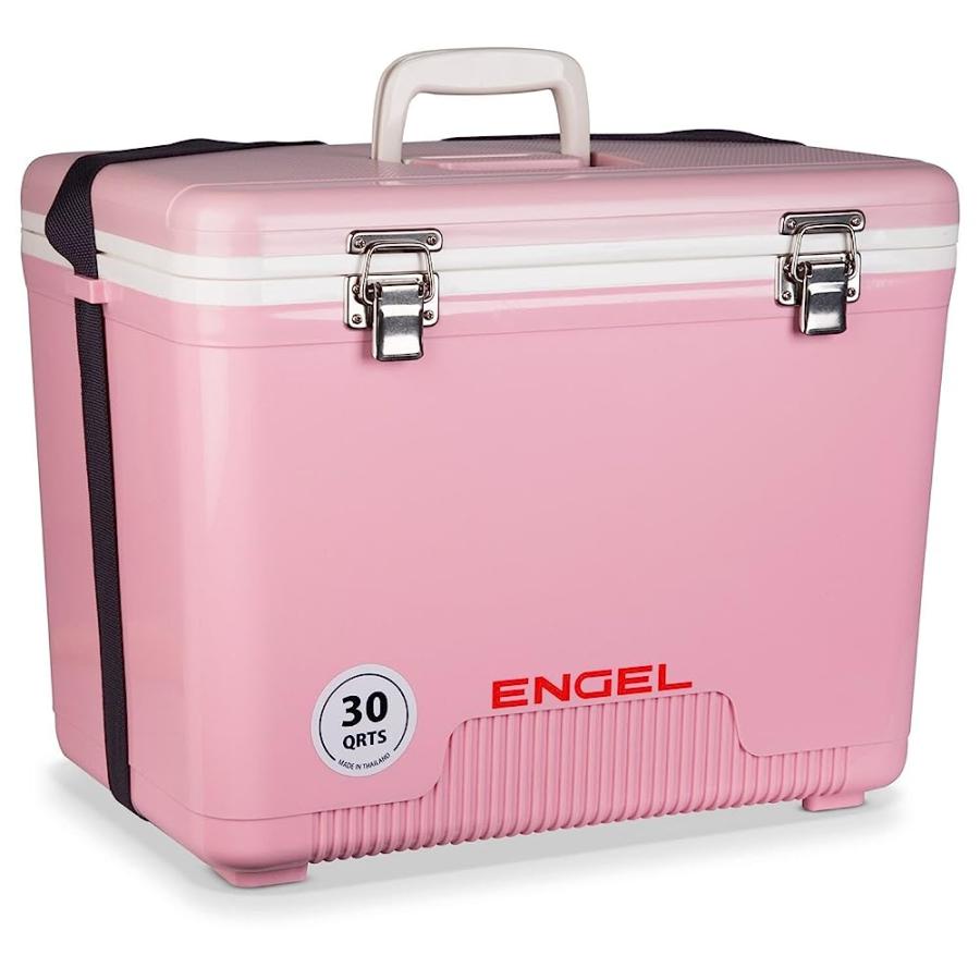 ENGEL UC30 30QT LEAK-PROOF, AIR TIGHT, DRYBOX COOLER AND HARD SHELL LUNCHBOX FOR MEN AND WOMEN IN PINK |  | 01