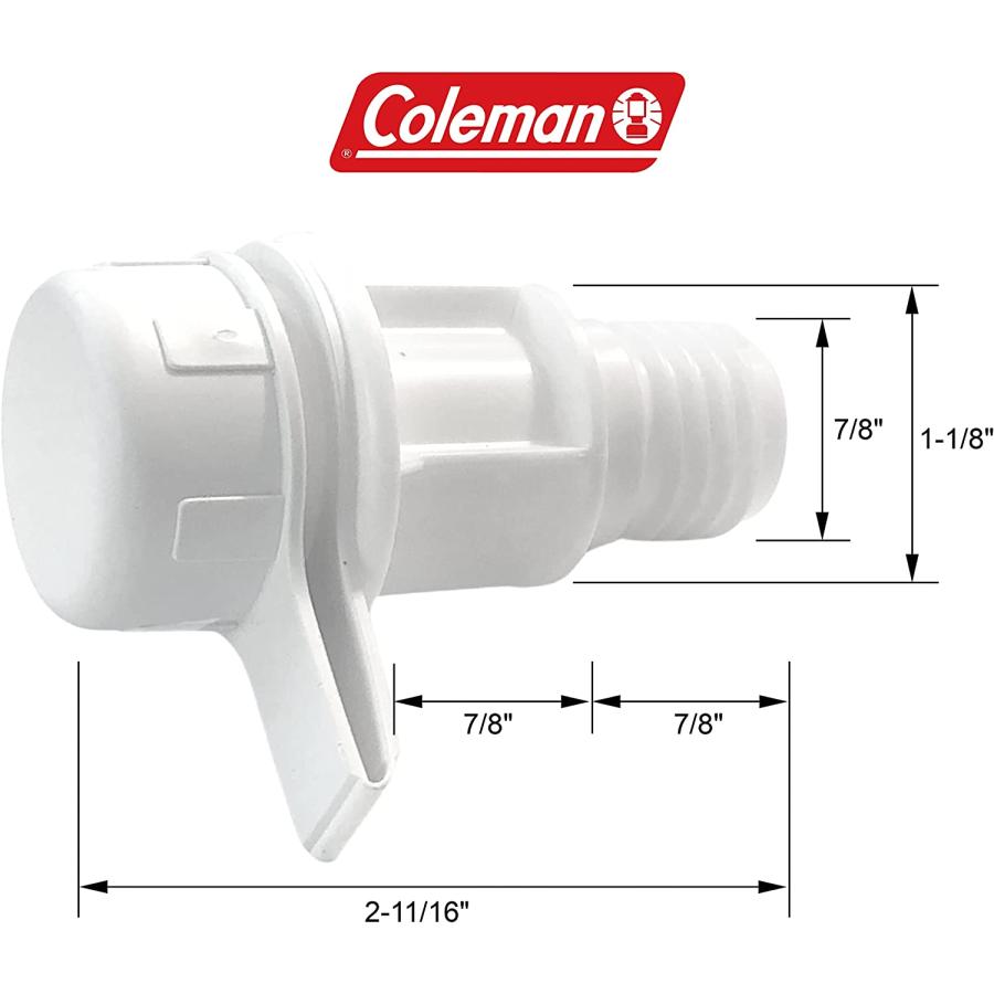 Coleman Cooler Drain Plug Assembly for 150 Qt Marine Cooler with Rope Handle, Model # 5250-762T | Coleman | 01