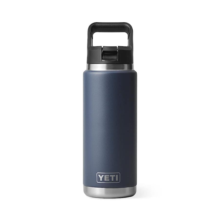 YETI RAMBLER 26 OZ BOTTLE, VACUUM INSULATED, STAINLESS STEEL WITH STRAW CAP, NAVY | YETI | 02