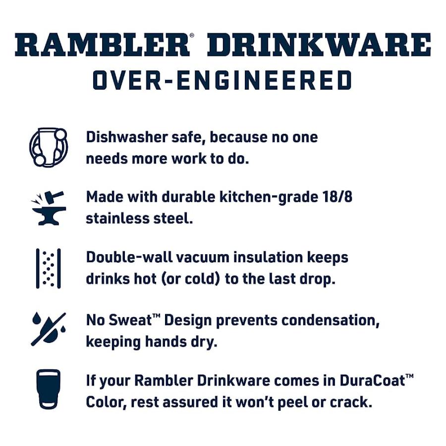 YETI RAMBLER 26 OZ BOTTLE, VACUUM INSULATED, STAINLESS STEEL WITH STRAW CAP, NAVY | YETI | 03