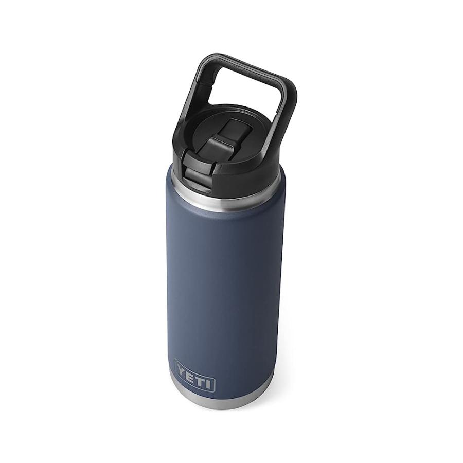 YETI RAMBLER 26 OZ BOTTLE, VACUUM INSULATED, STAINLESS STEEL WITH STRAW CAP, NAVY | YETI | 04