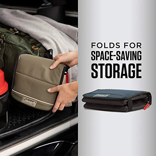 COLEMAN 9-CAN COLLAPSIBLE COOLER WITH 16-HOUR ICE RETENTION | SOFT-SIDED COOLER BAG FOLDS FLAT FOR COMPACT STORAGE, SLATE | Coleman | 01
