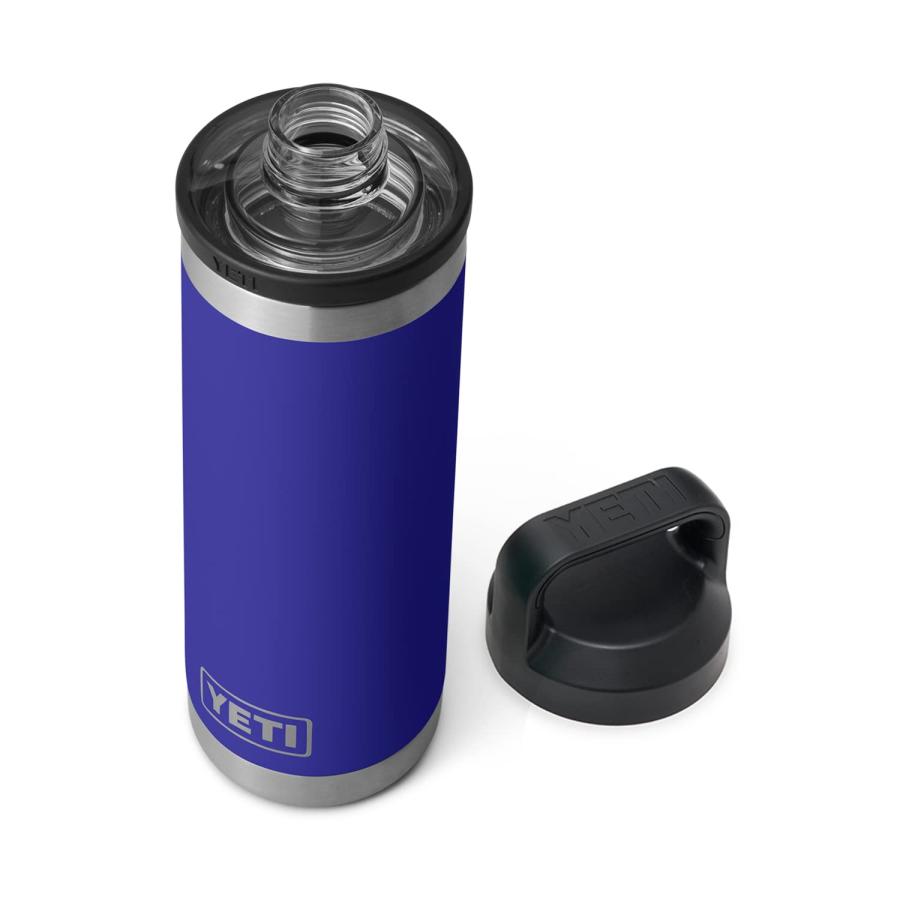 YETI Rambler 18オンス ボトル キャップ付き 真空断熱 ステンレス製、オフショアブルー | YETI