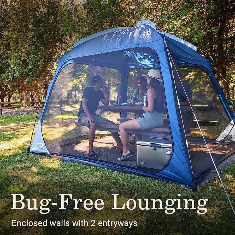 COLEMAN SKYSHADE SCREEN DOME CANOPY TENT, 10 X 10 SHADE CANOPY, UPF 50+ OUTDOOR CANOPY TENT FOR CAMPING, TAILGATING, AND BEACH SHADE, BLUE NIGHTS | Coleman | 01
