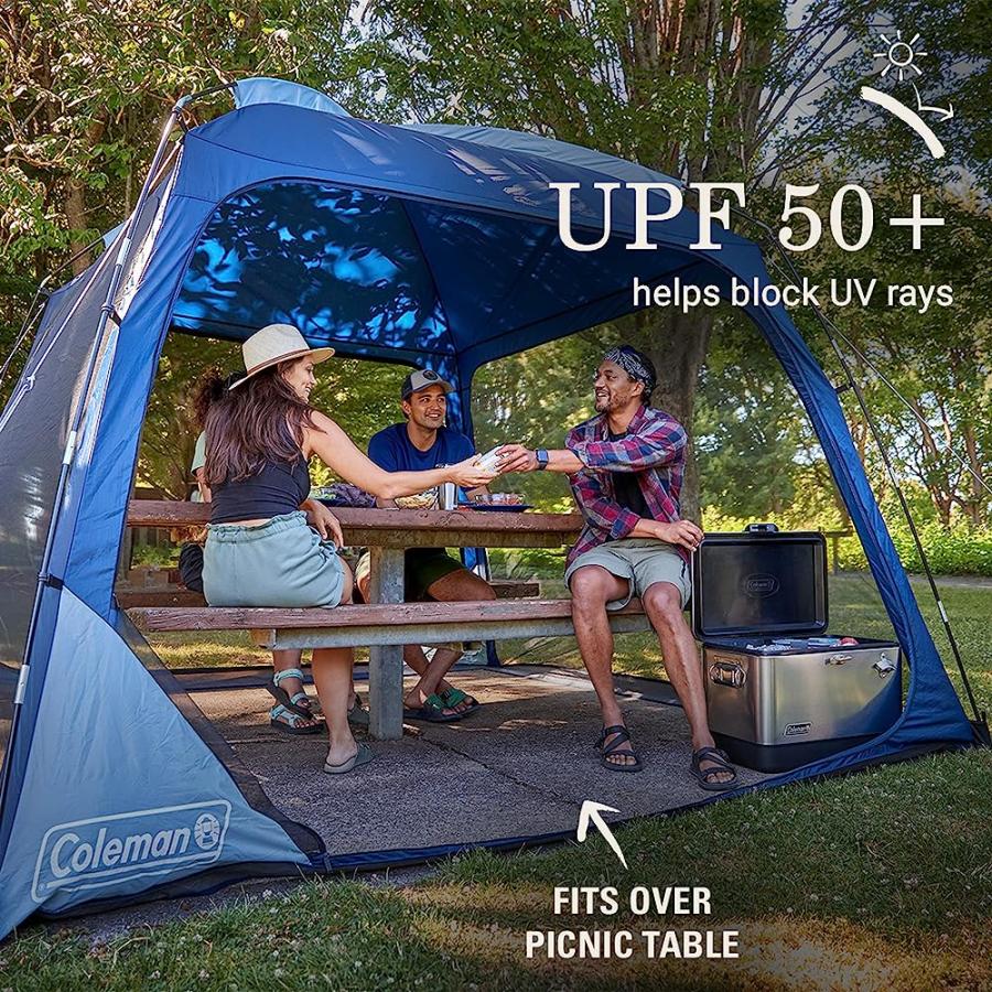 COLEMAN SKYSHADE SCREEN DOME CANOPY TENT, 10 X 10 SHADE CANOPY, UPF 50+ OUTDOOR CANOPY TENT FOR CAMPING, TAILGATING, AND BEACH SHADE, BLUE NIGHTS | Coleman | 02
