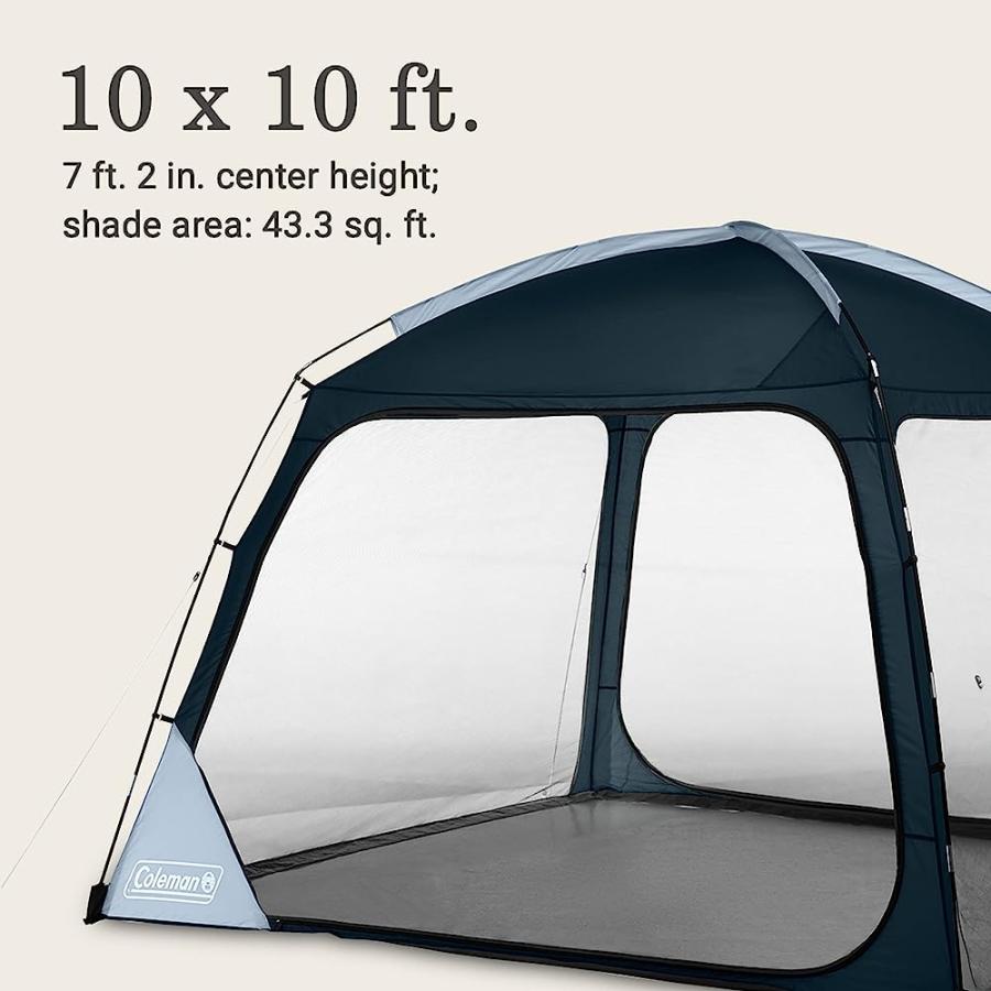 COLEMAN SKYSHADE SCREEN DOME CANOPY TENT, 10 X 10 SHADE CANOPY, UPF 50+ OUTDOOR CANOPY TENT FOR CAMPING, TAILGATING, AND BEACH SHADE, BLUE NIGHTS | Coleman | 05