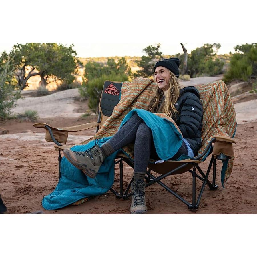 KELTY BIGGIE 2-PERSON INDOOR/OUTDOOR INSULATED CAMPING BLANKET TRAVEL THROW TWO PERSON LARGE SIZE, GROUND COVERING, CONCERT BLANKET, STUFF SACK I | KELTY | 01