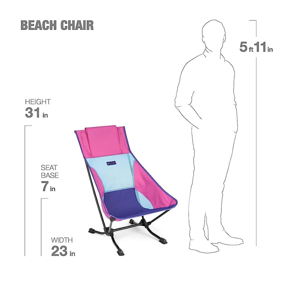 HELINOX BEACH CHAIR LIGHTWEIGHT, LOWER-PROFILE, COMPACT, COLLAPSIBLE CAMPING CHAIR, MULTI BLOCK, WITH POCKETS | Helinox | 03