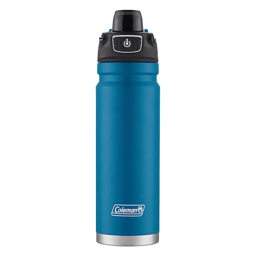 COLEMAN BURST 40 OZ. STAINLESS STEEL AUTOPOP WATER BOTTLE, DEEP OCEAN | Coleman