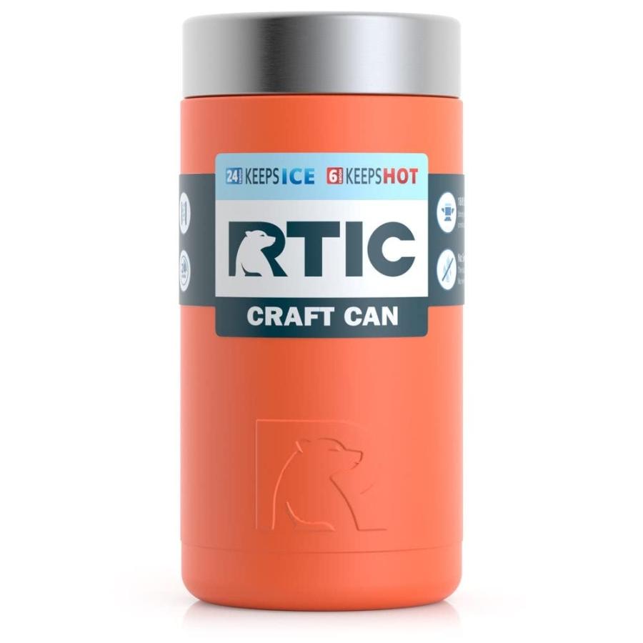 RTIC CRAFT CAN COOLER INSULATED, BEER, BEVERAGE, BOTTLE, SODA CAN COOLER WITH LID, STAINLESS STEEL METAL, DOUBLE WALL INSULATION COOZIE FOR CANS, |  | 07