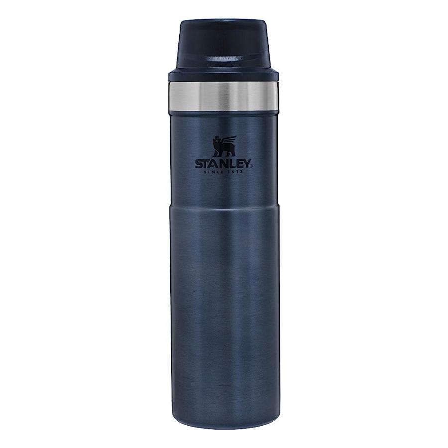 STANLEY CLASSIC TRIGGER ACTION TRAVEL MUG 20 OZ LEAK PROOF + PACKABLE HOT & COLD THERMOS BPA FREE STAINLESS-STEEL TRAVEL CUP, NIGHTFALL, 1 COUNT | STANLEY