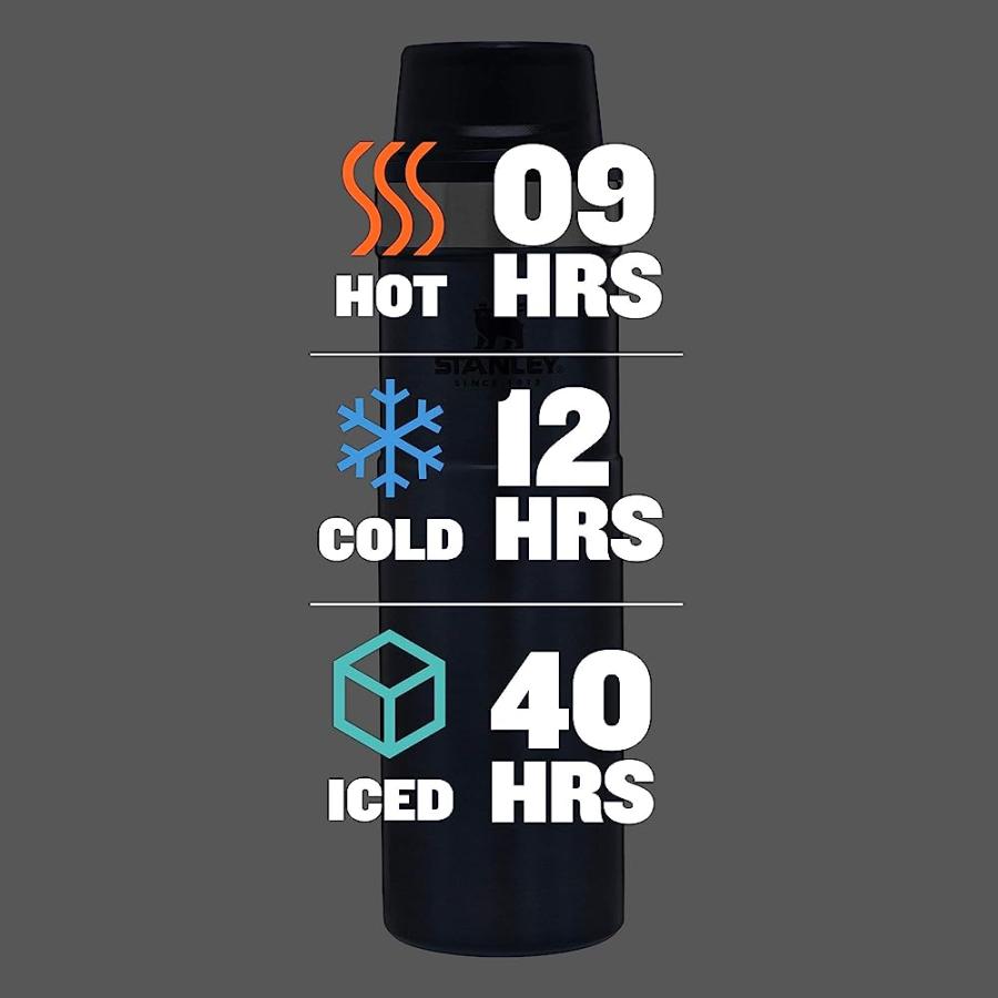 STANLEY CLASSIC TRIGGER ACTION TRAVEL MUG 20 OZ LEAK PROOF + PACKABLE HOT & COLD THERMOS BPA FREE STAINLESS-STEEL TRAVEL CUP, NIGHTFALL, 1 COUNT | STANLEY | 02