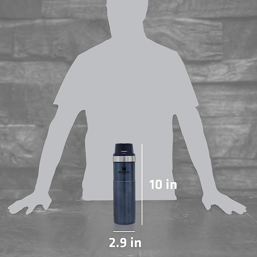 STANLEY CLASSIC TRIGGER ACTION TRAVEL MUG 20 OZ LEAK PROOF + PACKABLE HOT & COLD THERMOS BPA FREE STAINLESS-STEEL TRAVEL CUP, NIGHTFALL, 1 COUNT | STANLEY | 04