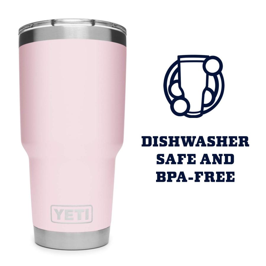 YETI Rambler 30オンス タンブラー マグスライダー蓋付き 真空断熱 ステンレス製、アイスピンク | YETI | 03